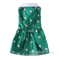 Vestido de perro gato de verano verde Ropa de cachorro